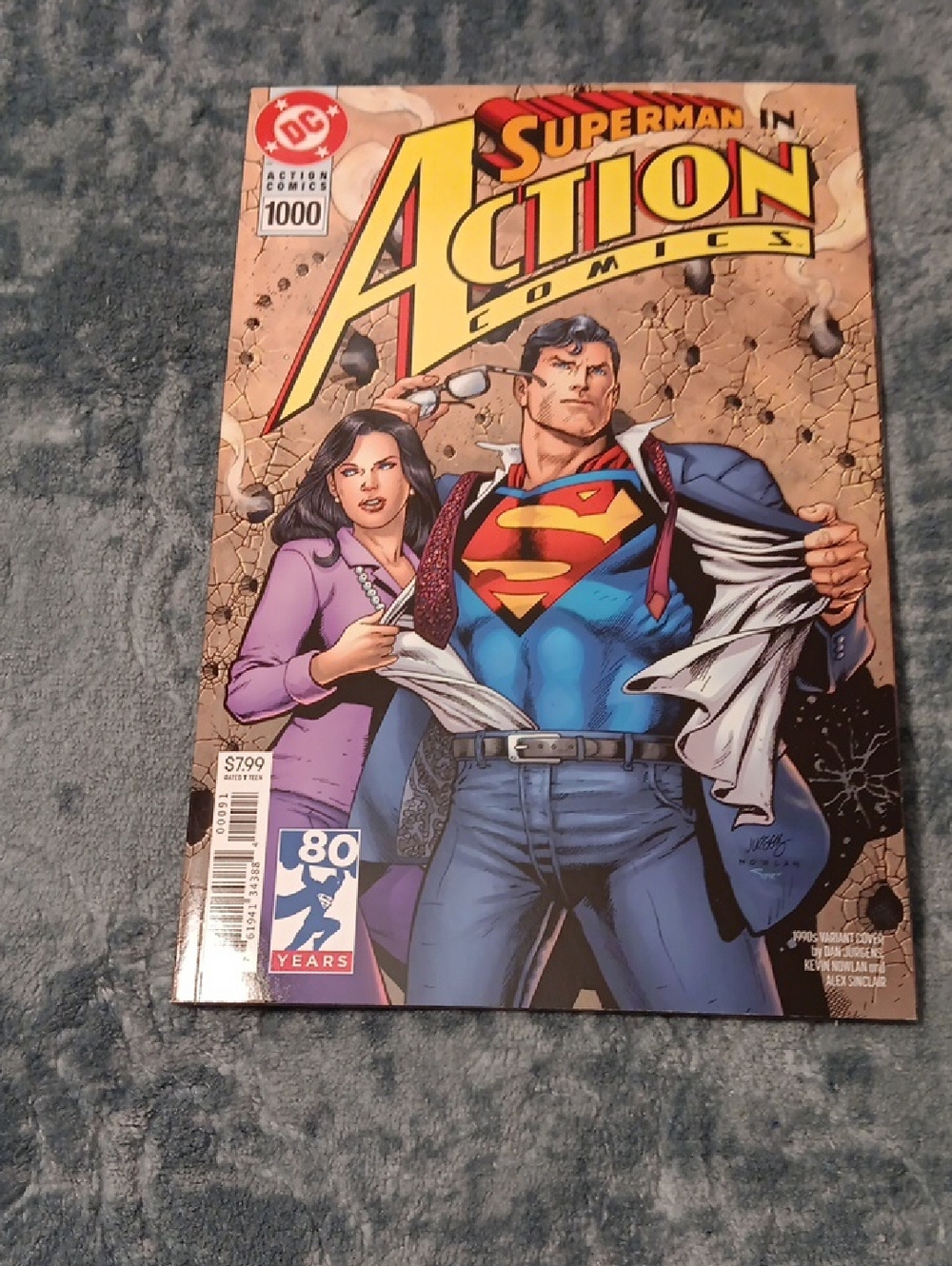 DC Action Comics Superman Cover Art โ Blue, Red, Yellow